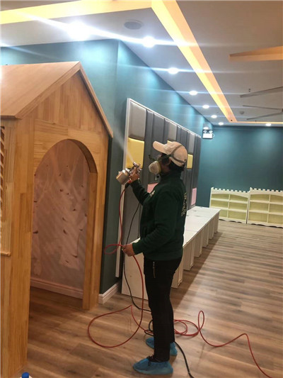 幼儿园甲醛治理工作现场